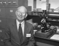 Prof Cox in his laboratory.